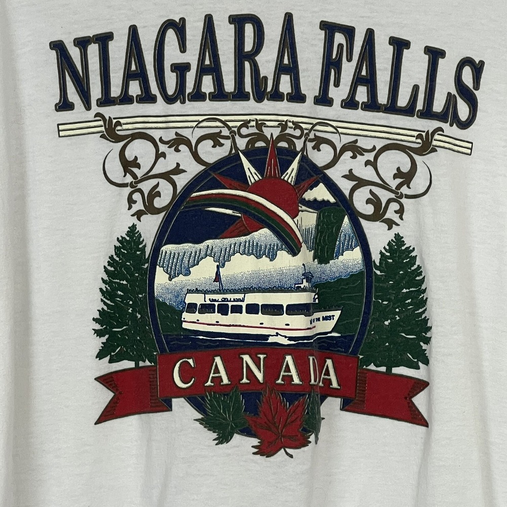 Niagara Falls Canada T Shirt Maid of the Mist Vtg Single Stitch Men's Size Large